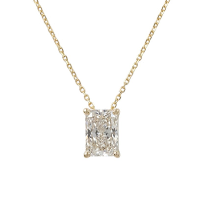 14Kt Gold 4.90 Ct IGI Certified Lab Grown Radiant Cut Diamond Pendant