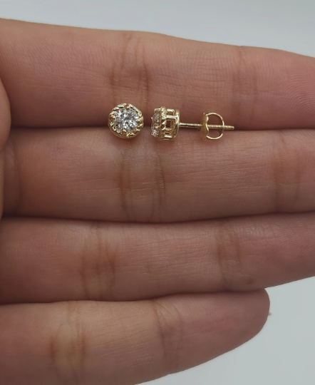 14Kt Gold 0.50 Ct Lab Grown Diamond Earrings