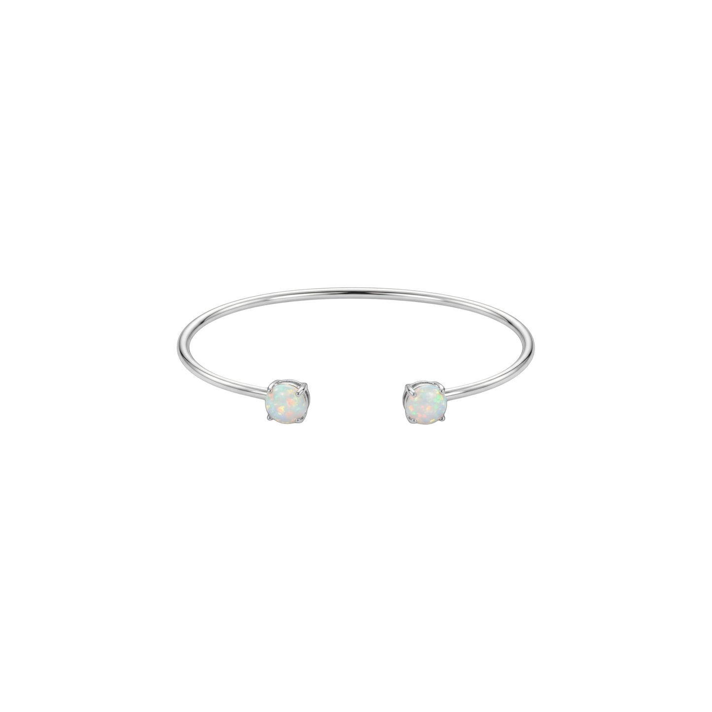 14Kt Gold Opal Open Cuff Bangle