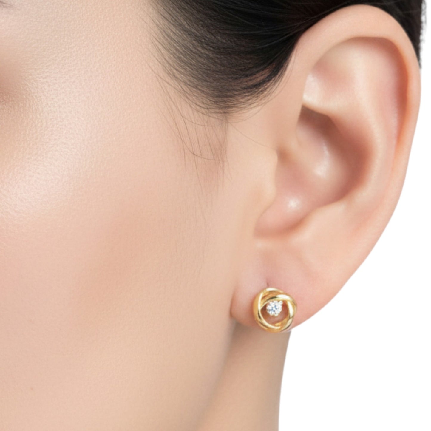 14Kt Gold 0.25 Ct Diamond Stud Earrings