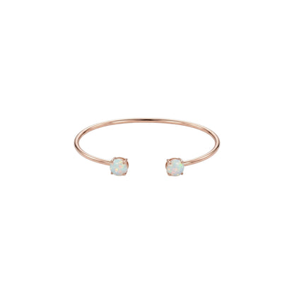 14Kt Gold Opal Open Cuff Bangle