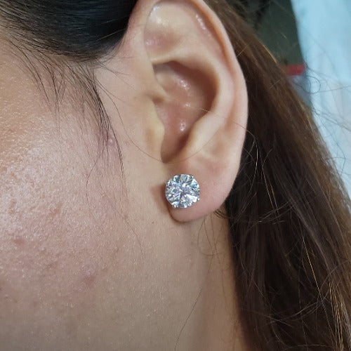 14Kt Gold 5 Ct Lab Grown Studs Diamond Earrings