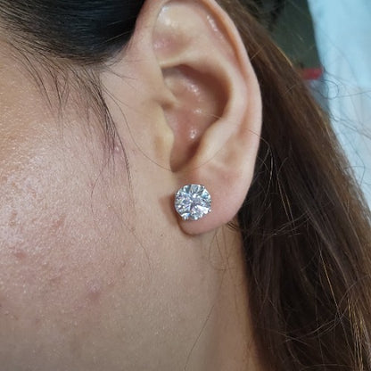 14Kt Gold 5 Ct Lab Grown Studs Diamond Earrings