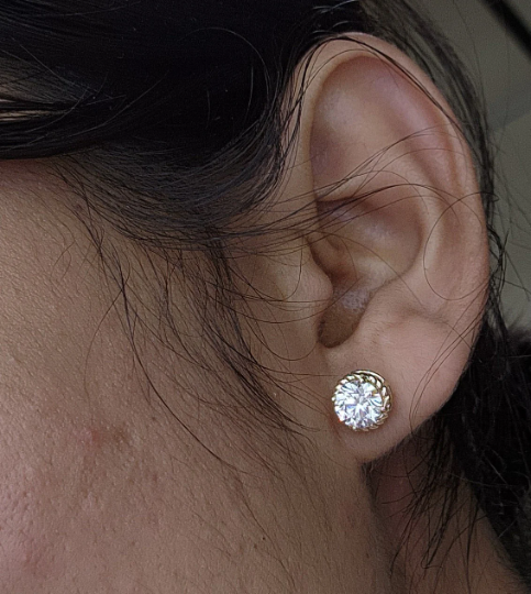 14Kt Gold 2 Ct Lab Grown Diamond Earrings