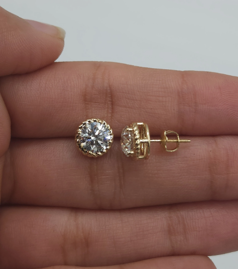 14Kt Gold 2 Ct Lab Grown Diamond Earrings