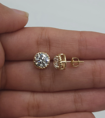 14Kt Gold 2 Ct Lab Grown Diamond Earrings