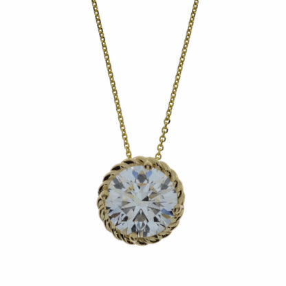 14Kt Gold 1 Ct Lab Grown IGI Certified Diamond Solitaire Pendant Necklace