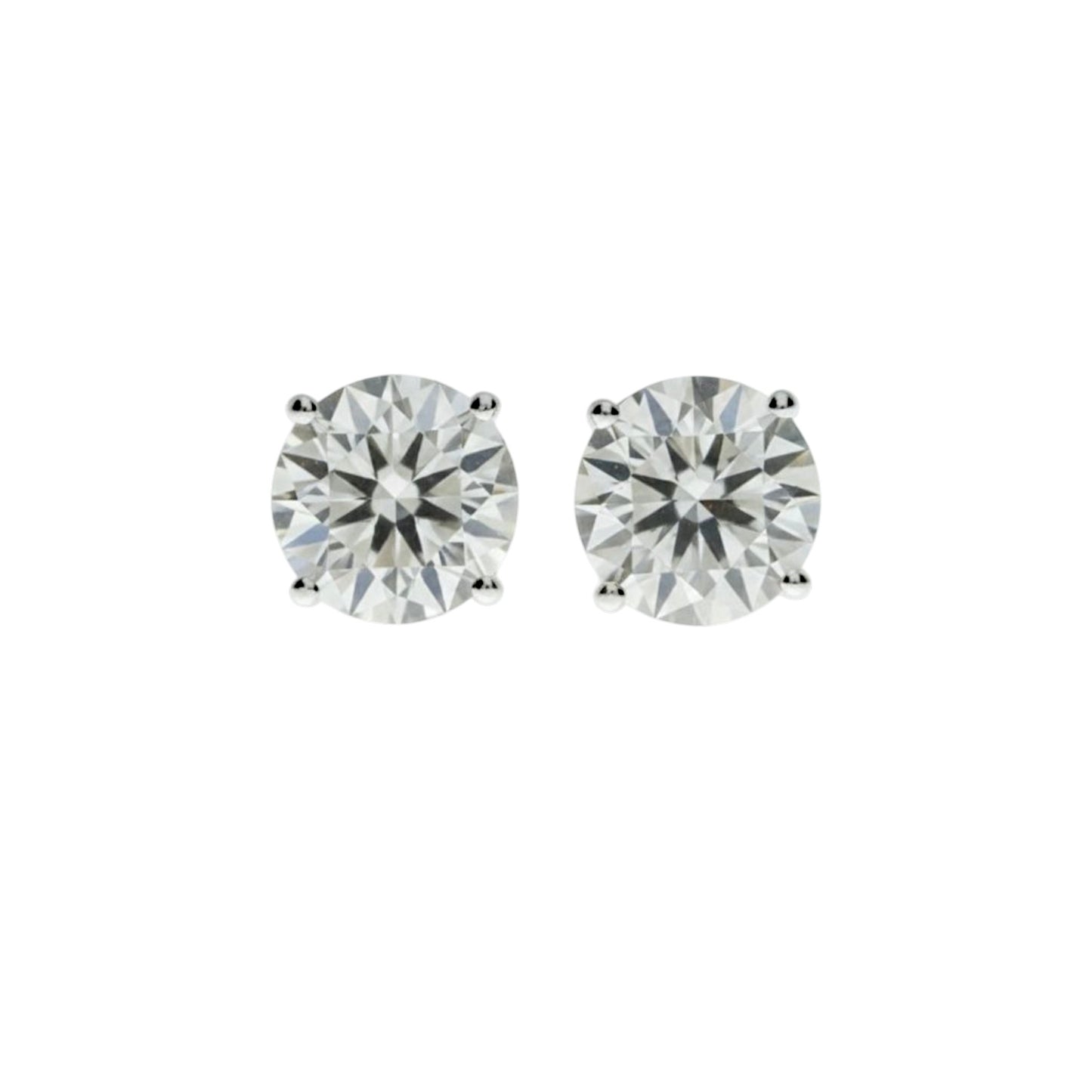 0.20 Ct Lab Grown Diamond Stud Earrings .925 Sterling Silver