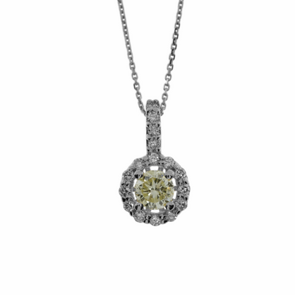 14K Gold 0.50 Ct Lab Grown Diamond Pendant Necklace