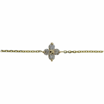 14Kt Gold 0.16 Ct Lab Grown 4 Stone Diamond Bracelet