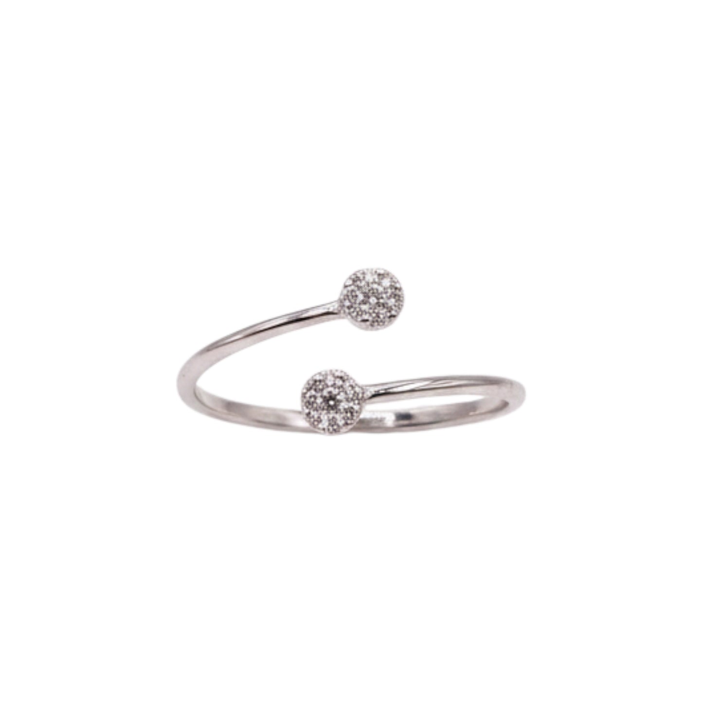 14Kt Gold Diamond Double Cluster Ring