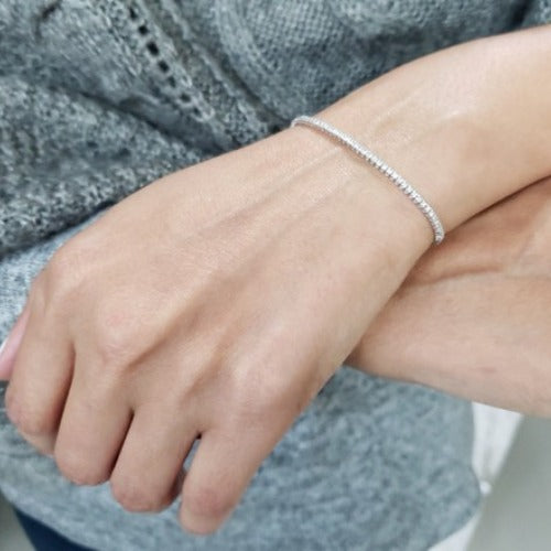 14Kt Gold 1.50 Ct Lab Grown Diamond Tennis Bracelet