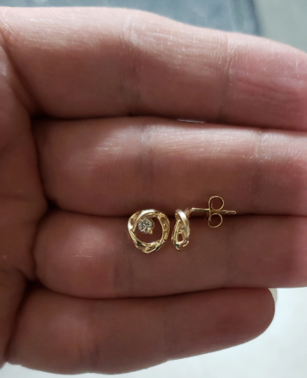 14Kt Gold 0.20 Ct Lab Grown Diamond Stud Earrings