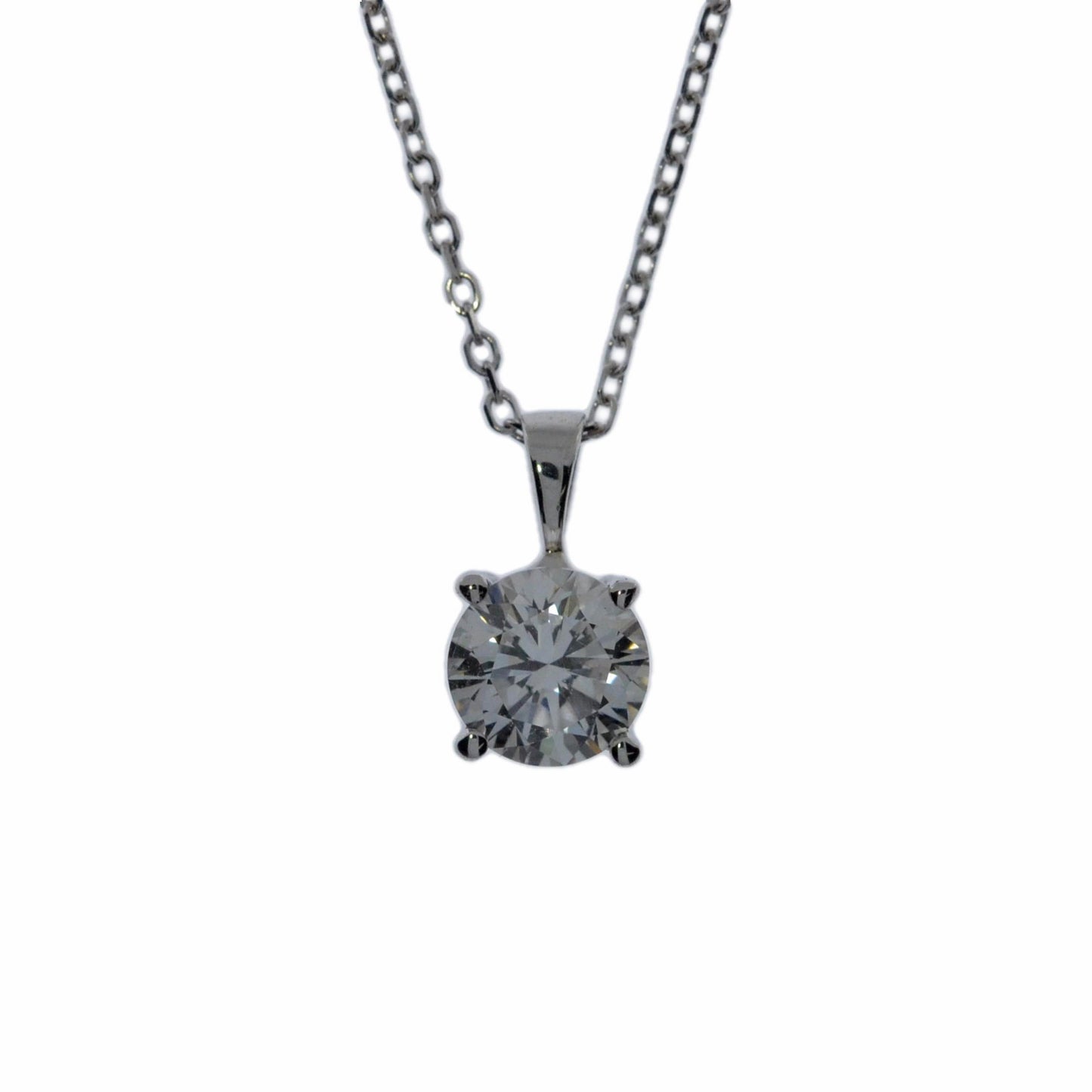 14Kt Gold 0.40 Ct Lab Grown Diamond Pendant Necklace