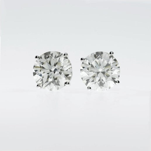 14Kt Gold 4 Ct Lab Grown Diamond Studs Earrings