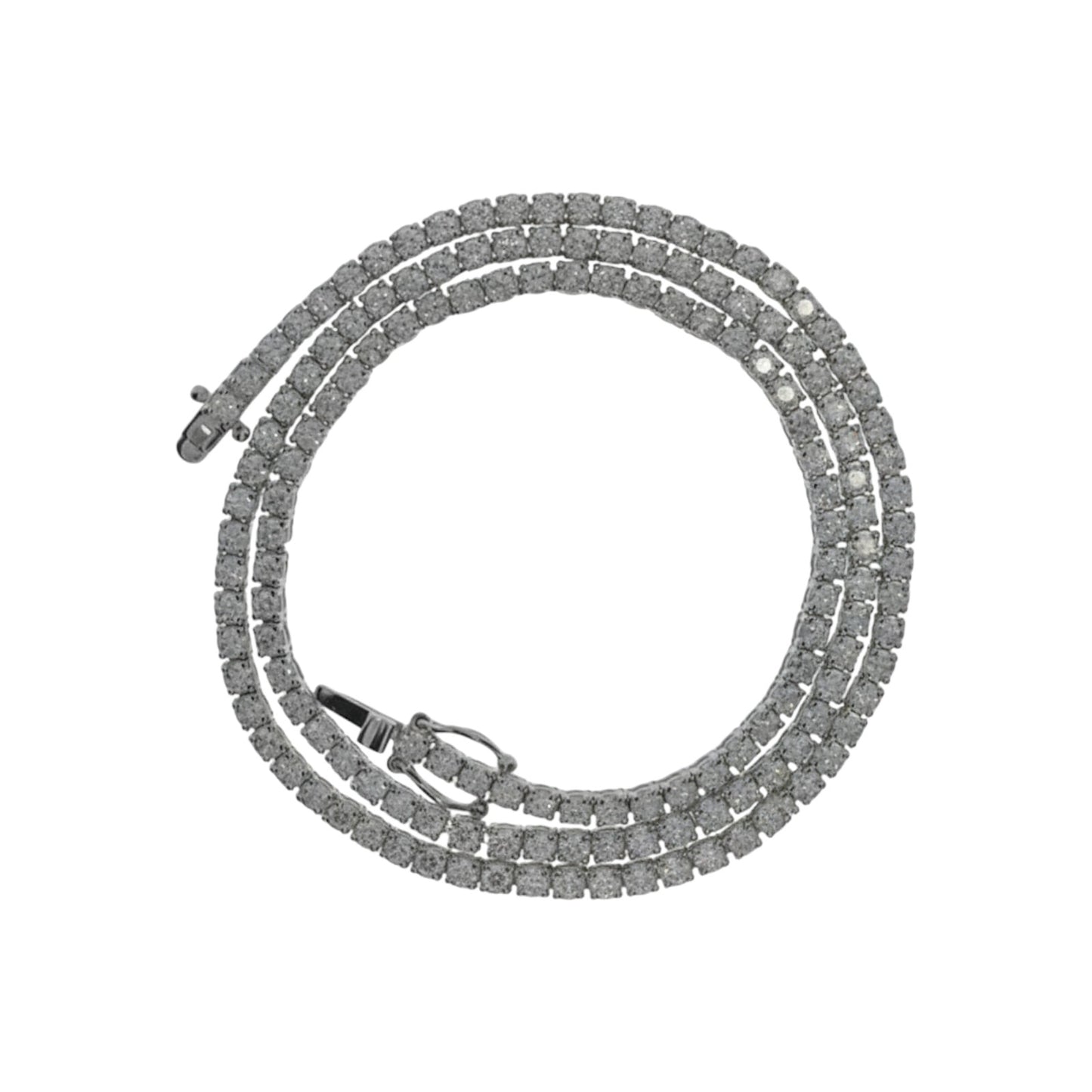 14Kt Gold 4 Ct 17-inch Lab Grown Diamond Tennis Necklace