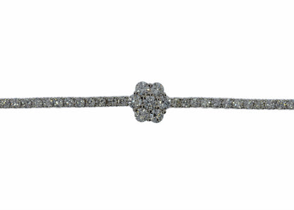 14Kt Gold 2.84 Ct Lab Grown Cluster Diamond Tennis Bracelet