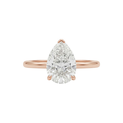 14Kt Gold 1 Ct Lab Grown Teardrop Diamond Ring