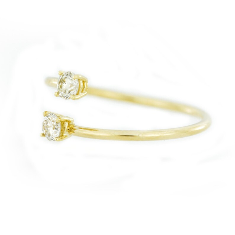 14Kt Gold 0.32 Ct 2 Stones Lab Grown Diamond Ring