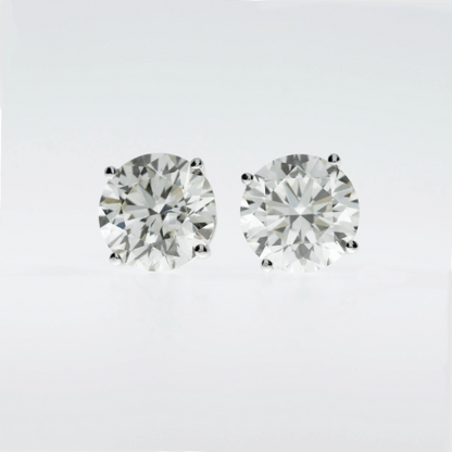 14Kt Gold 8 Ct Lab Grown Diamond IGI Certified Stud Earrings