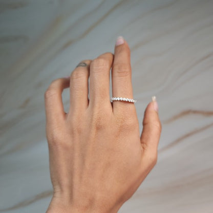 14Kt Gold 0.33 Ct Lab Grown Diamond Half Eternity Wedding Band