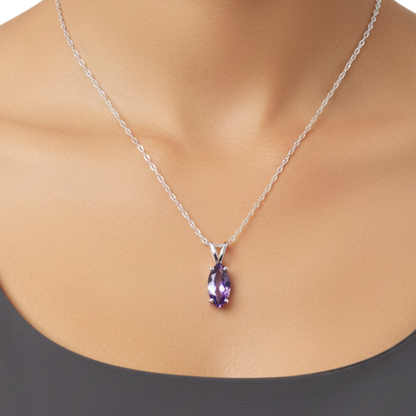14Kt Gold Alexandrite Marquise Pendant