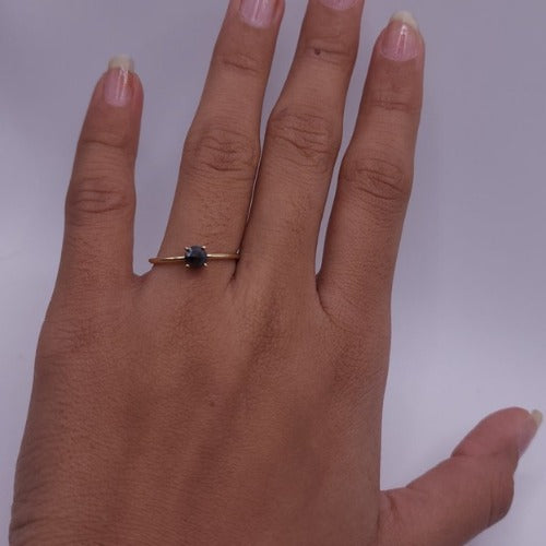 14Kt Gold 0.30 Ct  Natural Rose Cut Black Diamond Ring