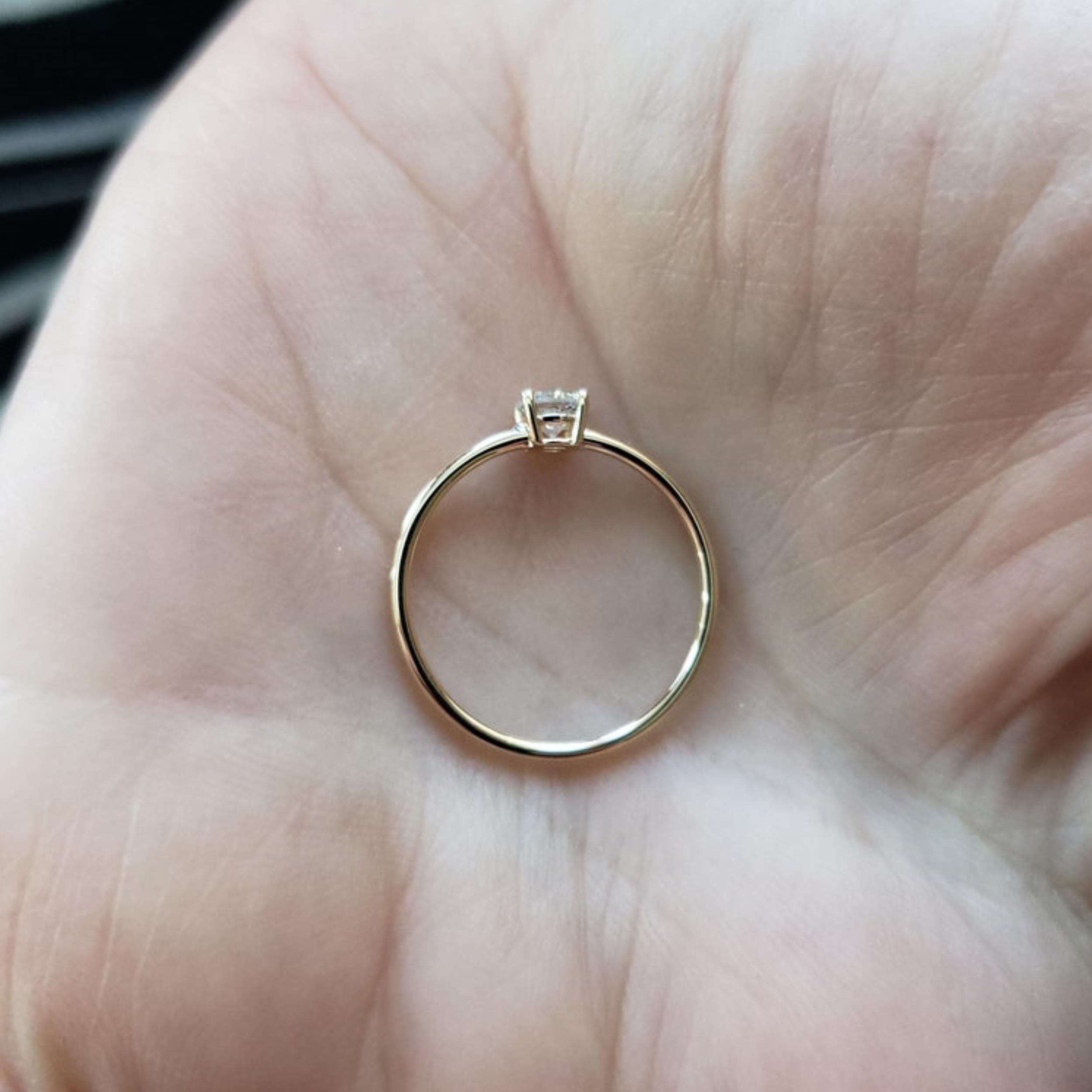 14Kt Gold 0.30 Ct Genuine Natural Diamond Ring