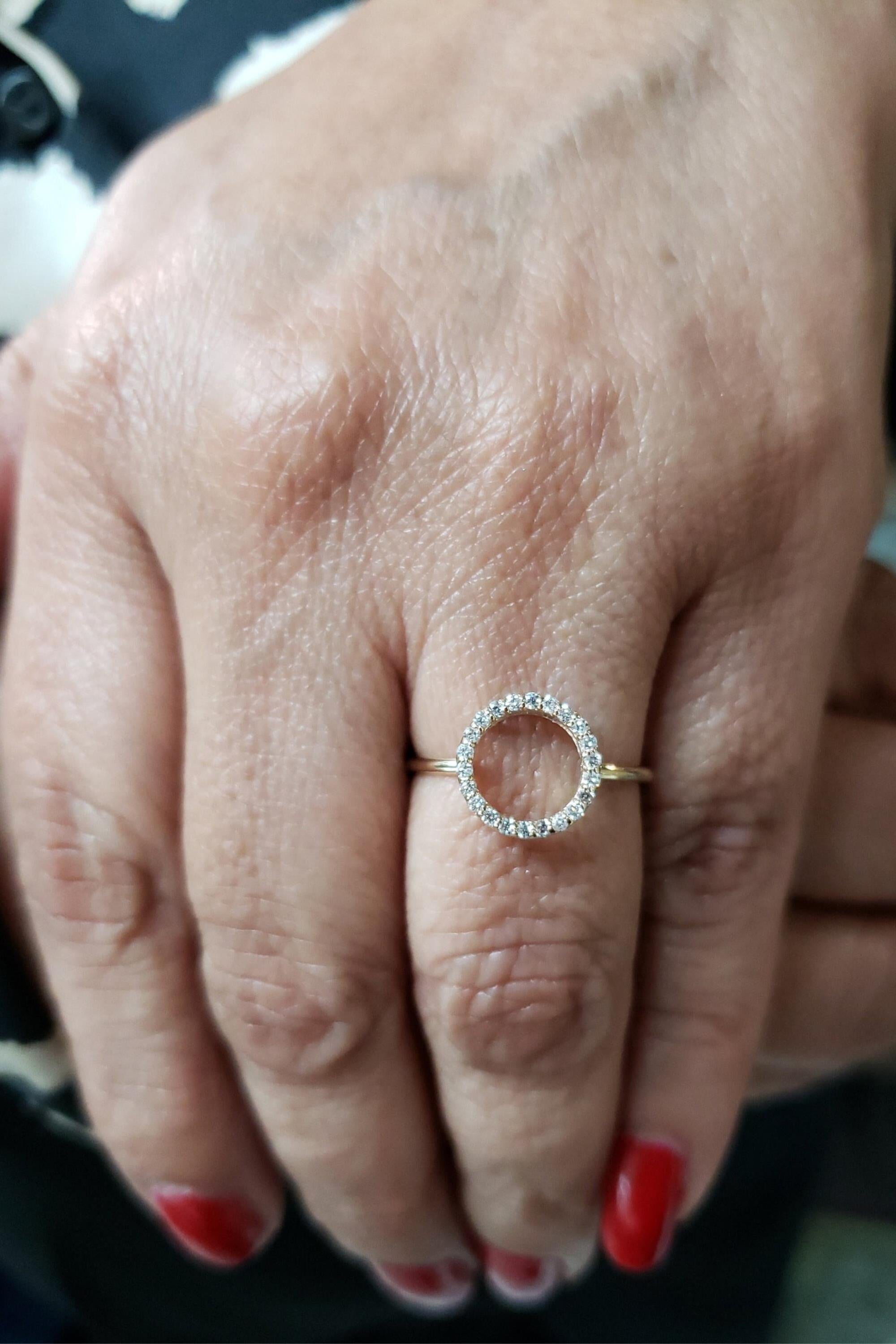 Singularity Diamond and 18k Gold Ring - John Brevard