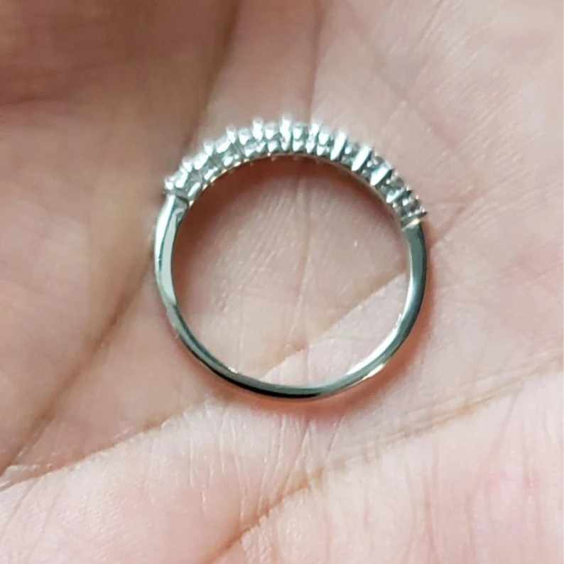 14Kt Gold 0.33Ct Lab Grown Diamond Half Eternity Band Ring