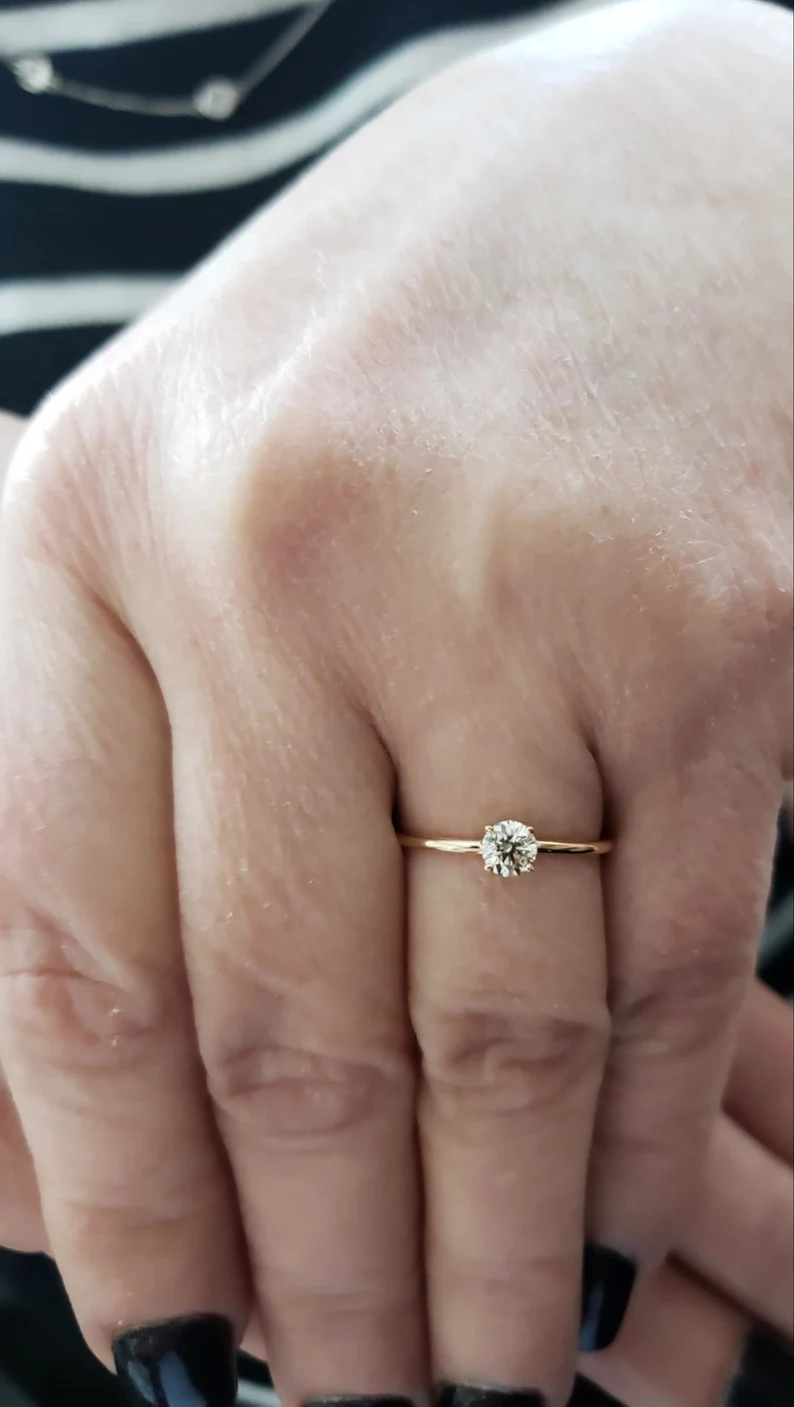 14Kt Gold 0.25 Ct Lab Grown Diamond Ring