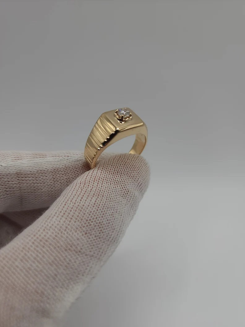 14Kt Gold 0.20 Ct Men's Diamond Ring