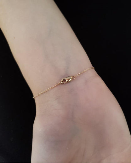 14Kt Gold Initial Letter Diamond Bracelet