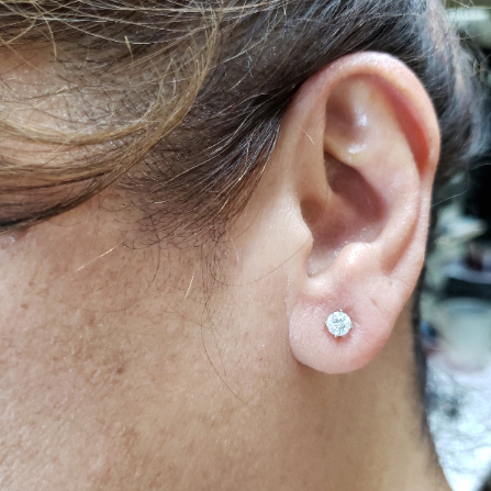 14Kt Gold 0.90 Ct Lab Created Diamond Stud Earrings