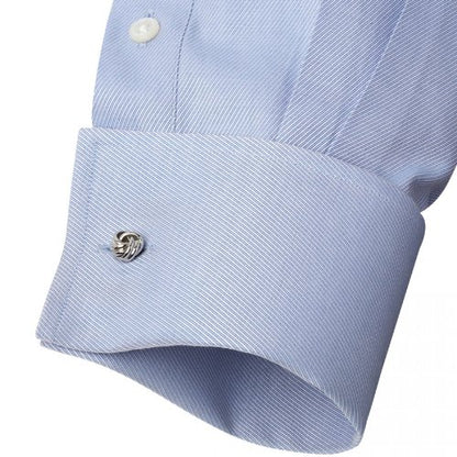 Knot Cufflinks Rhodium Plated