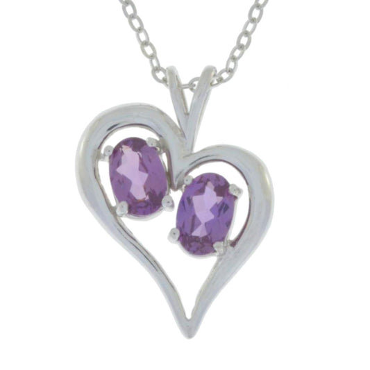 1 Ct Alexandrite Oval Heart Pendant .925 Sterling Silver