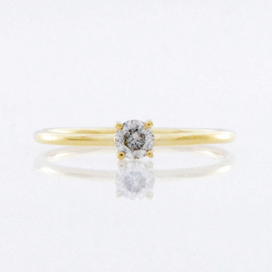 14Kt Gold 0.20 Ct Genuine Natural Diamond Ring