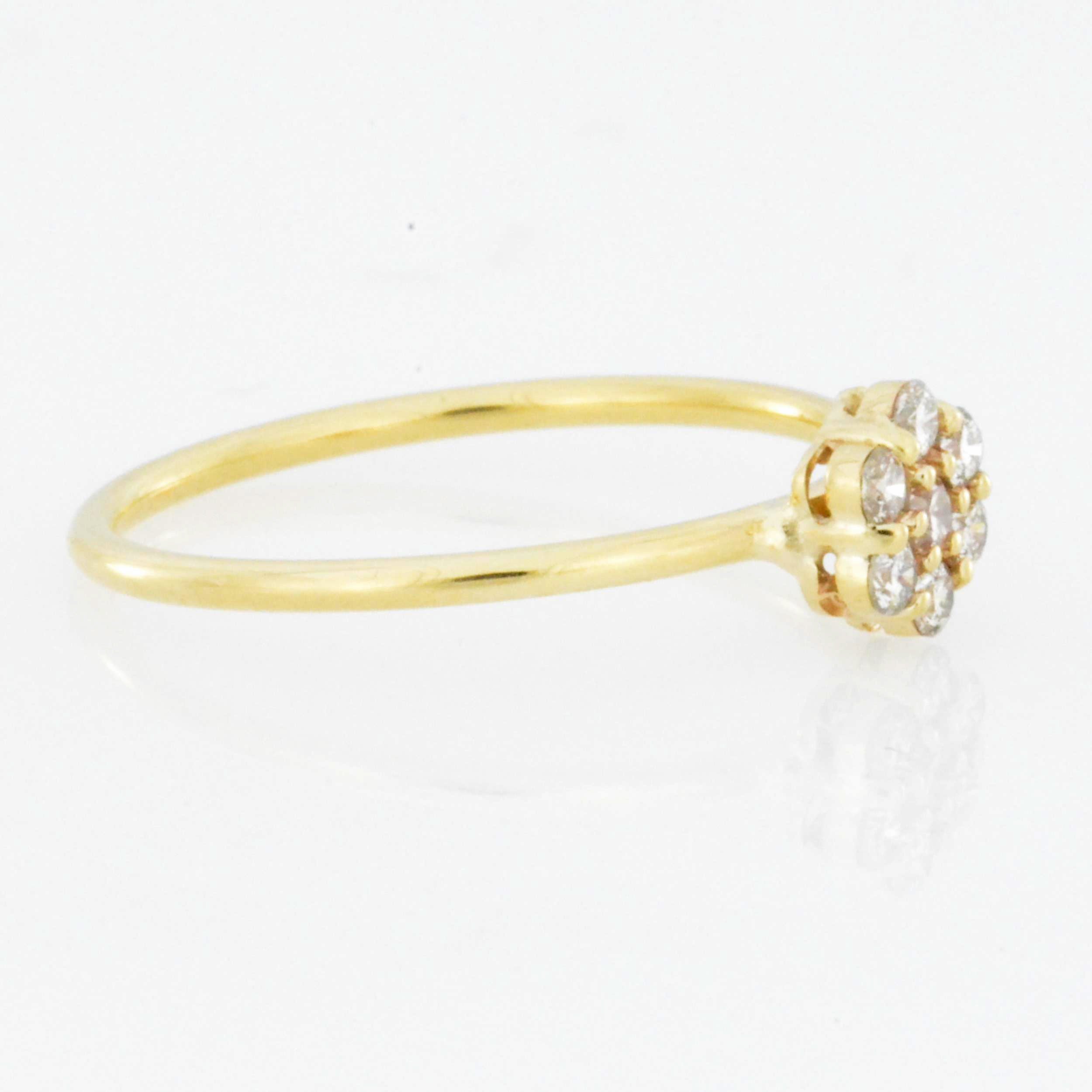 14Kt Gold Genuine Natural Diamond 0.21 Ct Cluster Ring