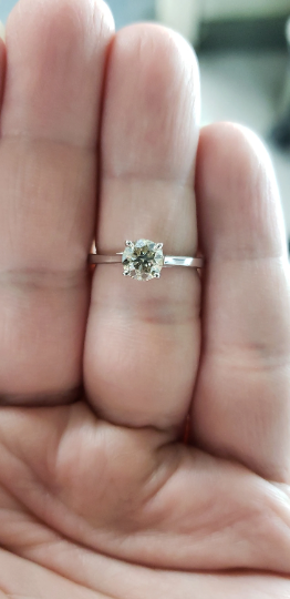 14Kt Gold 0.90 Ct Lab Created Diamond Engagement Ring