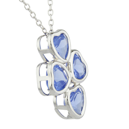 Tanzanite Heart Bezel Pendant .925 Sterling Silver