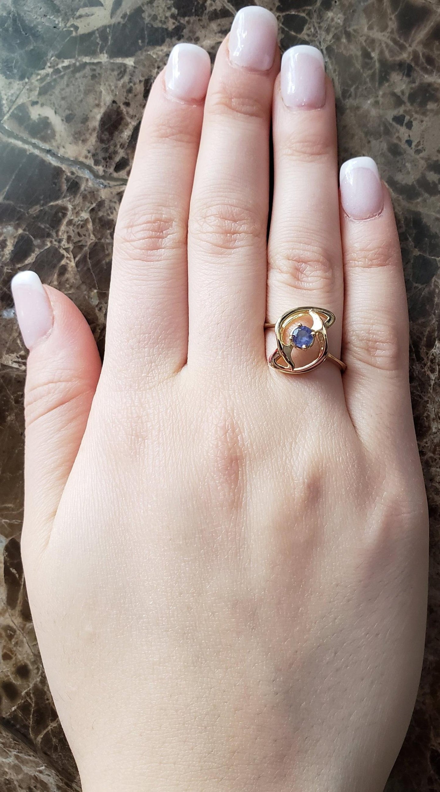 14Kt Gold Tanzanite Infinity Design Ring