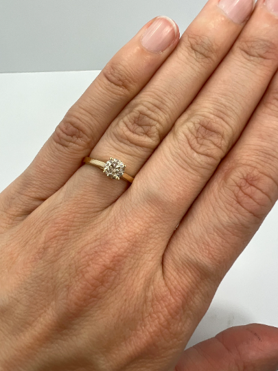 14Kt Gold 0.60 Ct Lab Created Diamond Ring