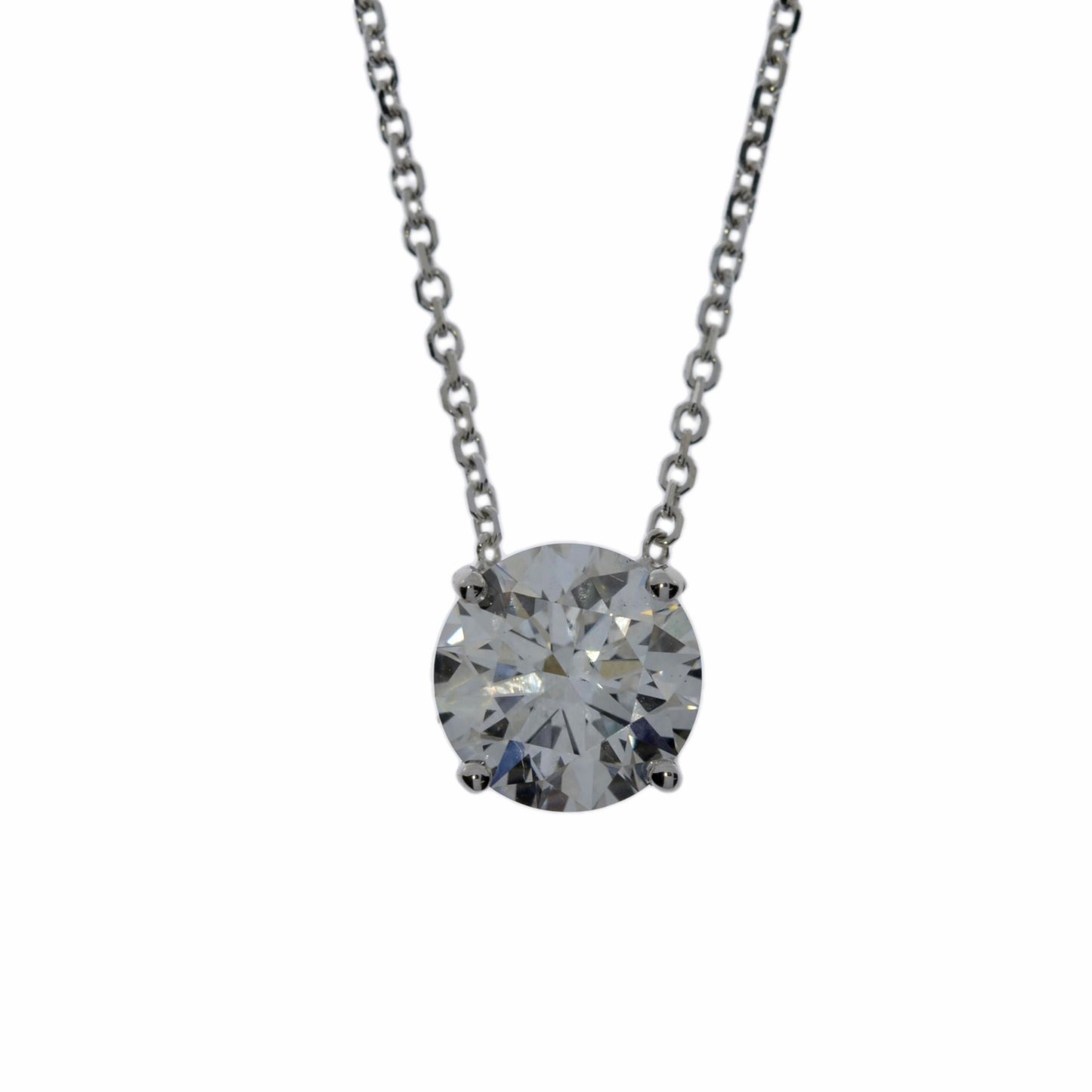 14Kt Gold 0.25 Ct Lab Created Diamond Pendant Necklace