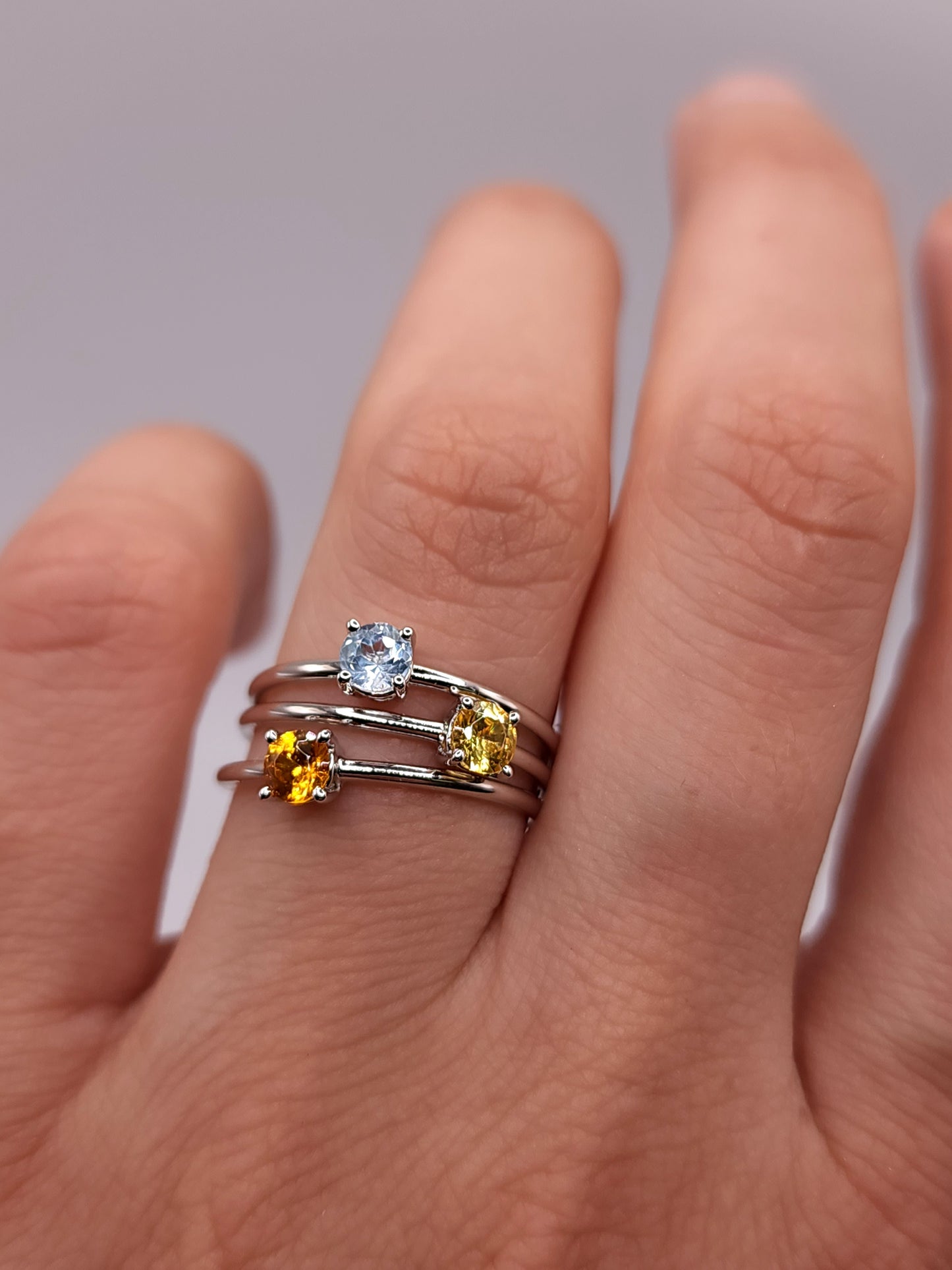 14Kt Gold Citrine Round Ring