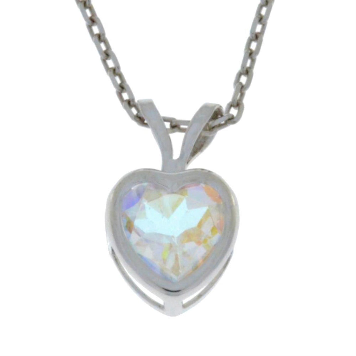 14Kt Gold Natural Mercury Mist Mystic Topaz Heart Bezel Pendant Necklace