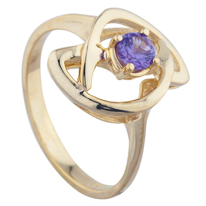 14Kt Gold Alexandrite Infinity Design Ring