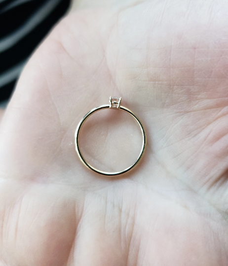 14Kt Gold 0.15 Ct Lab Grown Diamond Ring