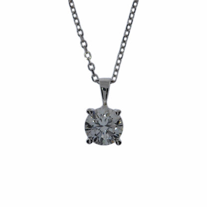 14Kt Gold 0.25 Ct Lab Created Diamond Pendant Necklace