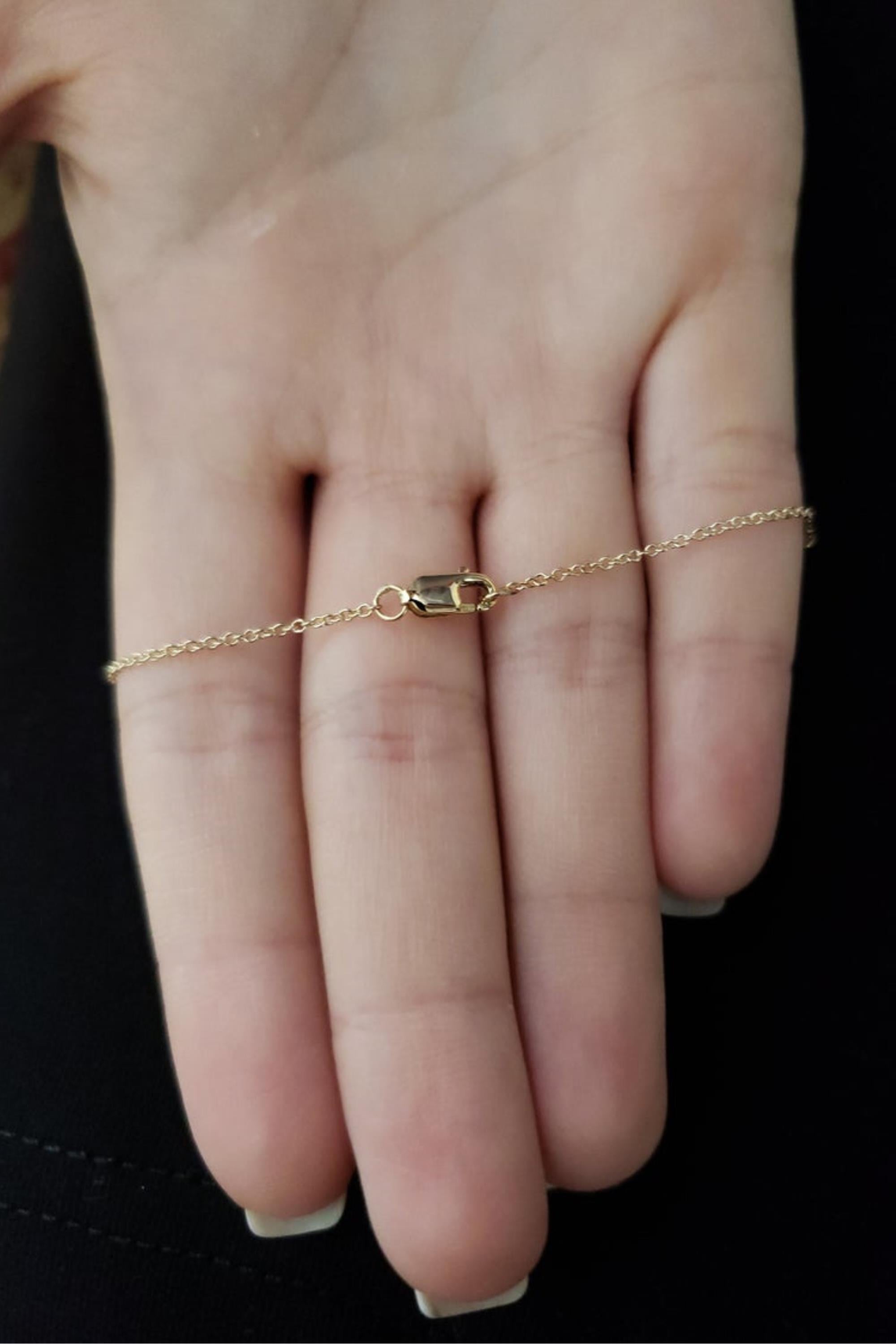 14Kt Gold Initial Letter Diamond Bracelet