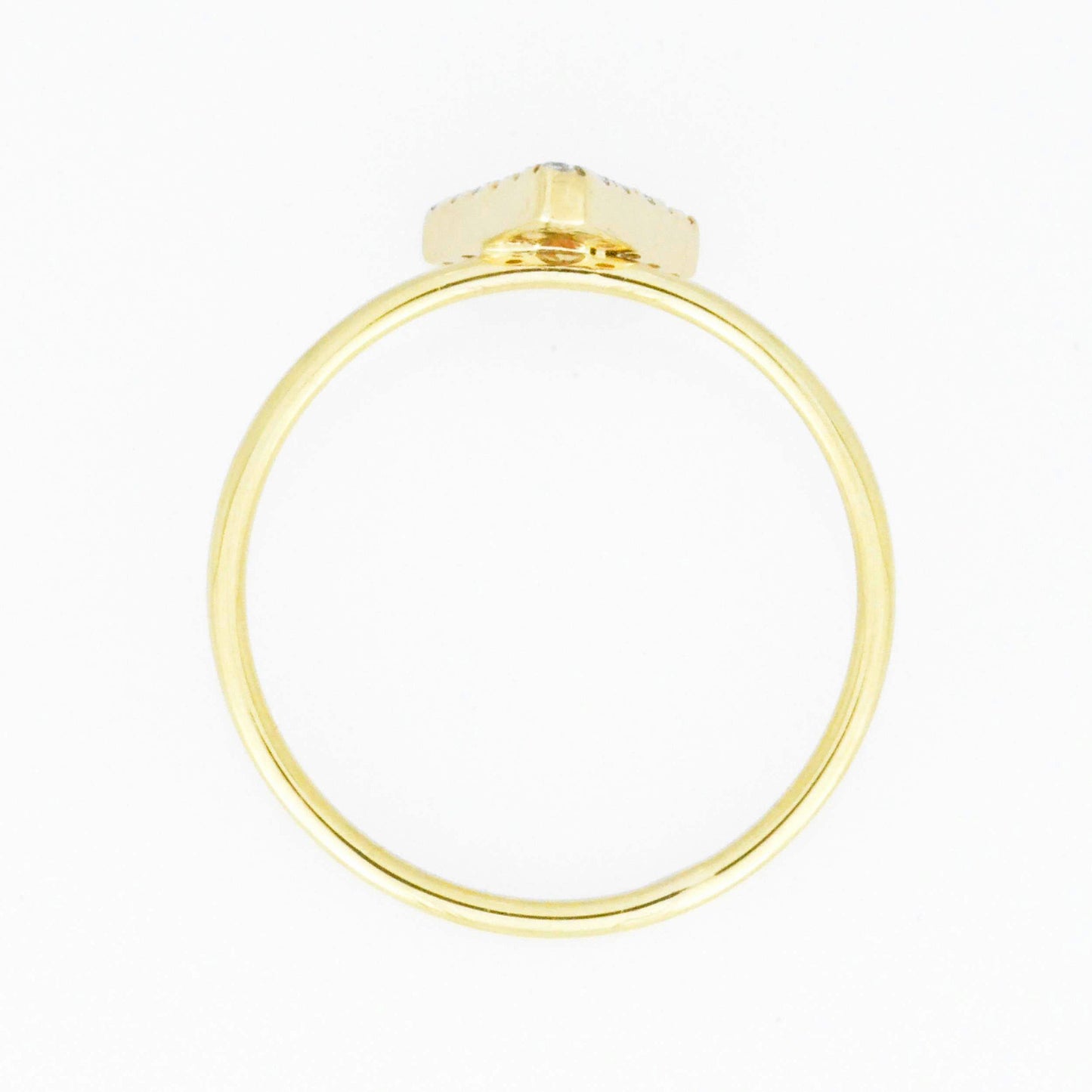 14Kt Gold Genuine Natural Diamond Initial Ring